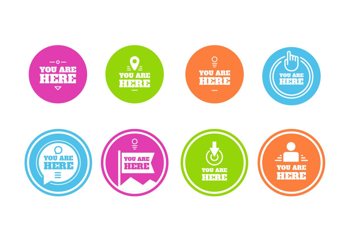 1180x826 You Are Here Sign System Vector Pack