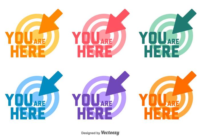 700x490 You Are Here Target Set Vector