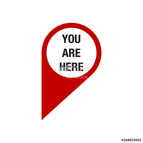 500x500 You Are Here Map Pointer Icon Gps Location Symbol Red Flat