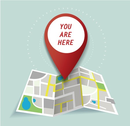 450x434 You Are Here, Pin Location Icon And Map Vector, The Concept