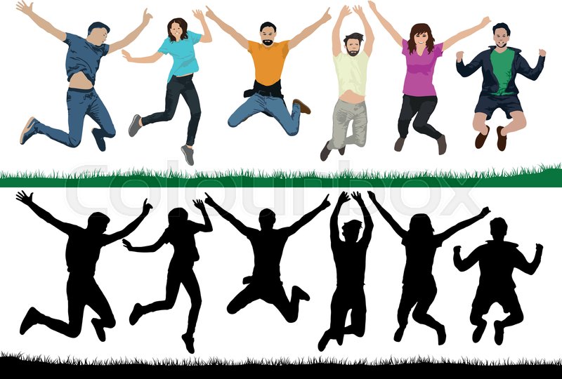 Happy Young People Group Of People In Stock Vector Colourbox 800x540 Happy Young People Group Of People In Stock Vector Colourbox