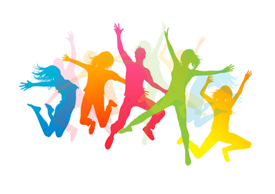 Jumping Summer People Healthly Young People Vector Illustration 400x283 Jumping Summer People Healthly Young People Vector Illustration