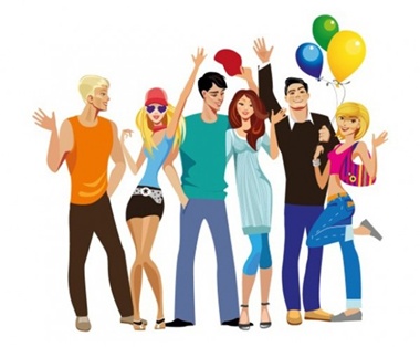 Trendy Young People Vector Illustration 380x314 Trendy Young People Vector Illustration