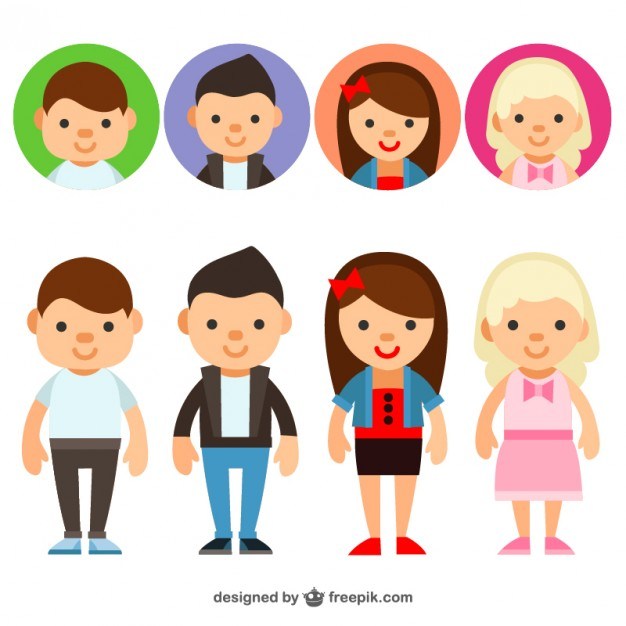 Young People Avatars Free Vector 626x626 Young People Avatars Free Vector