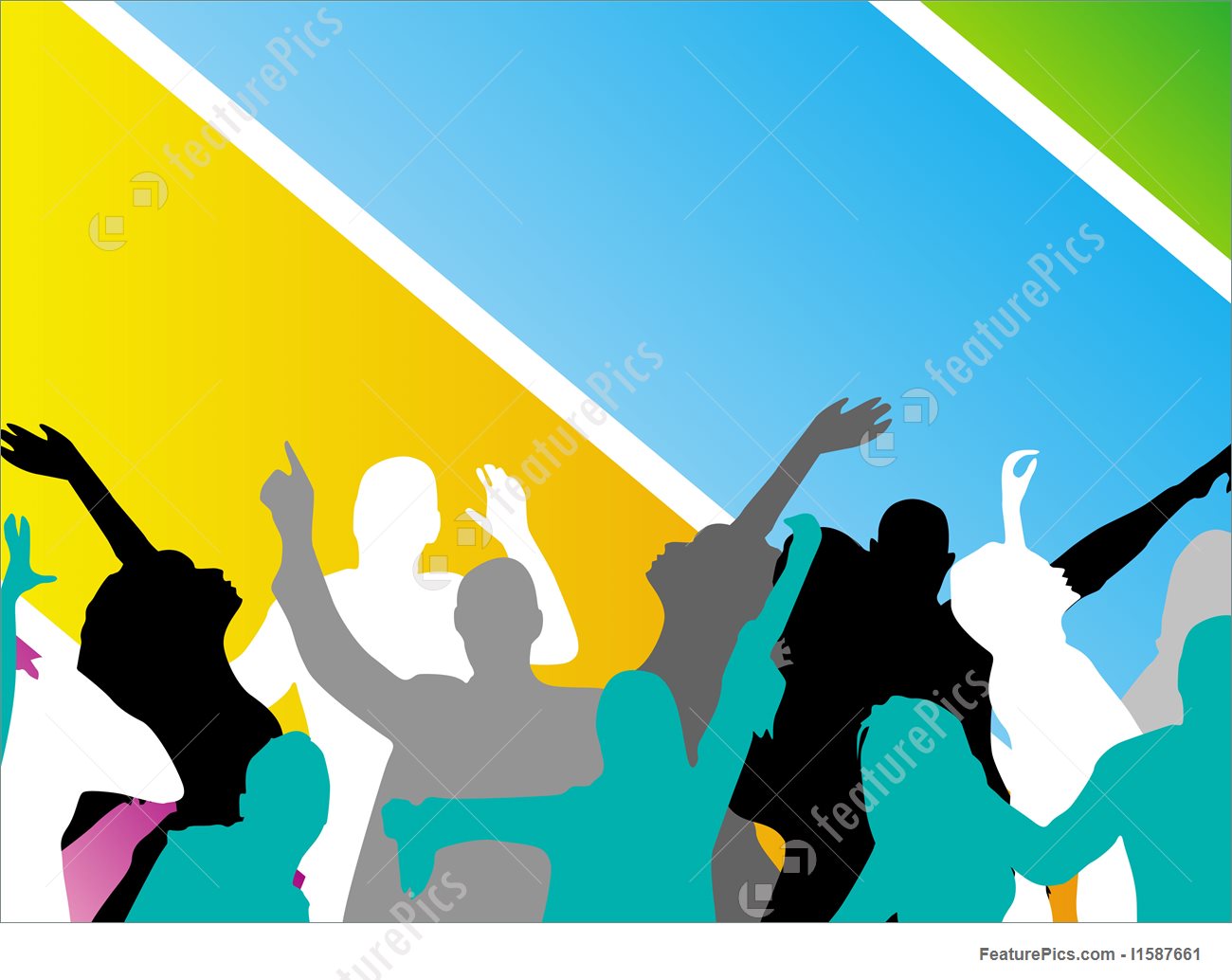 Young People Having Fun, Vector Stock Illustration 1300x1034 Young People Having Fun, Vector Stock Illustration