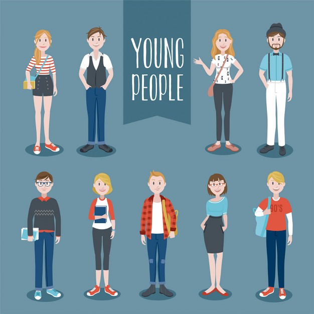 Young People Collection Vector Free Download 626x626 Young People Collection Vector Free Download