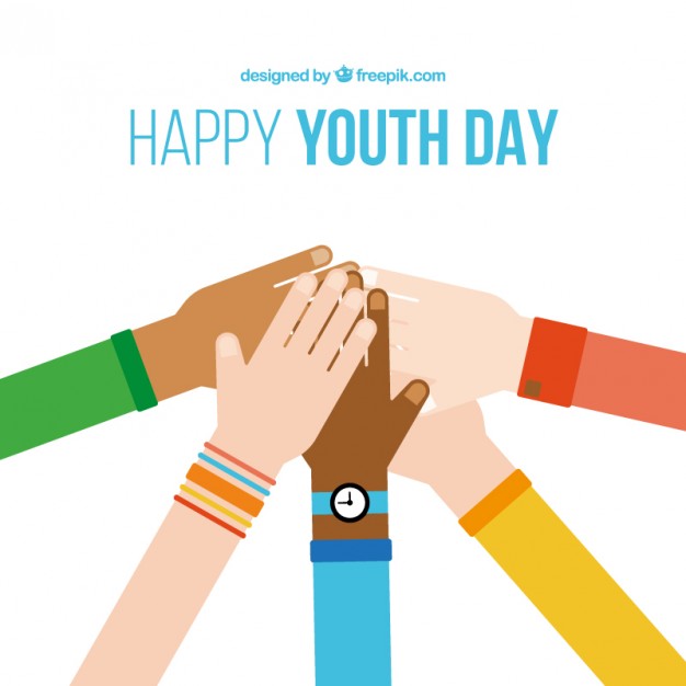 626x626 Hands In Flat Design Youth Day Background Vector Free Download