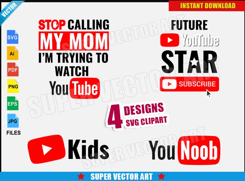 794x588 Youtube Logo Vector Clipart Png Silhouette Play Button Etsy