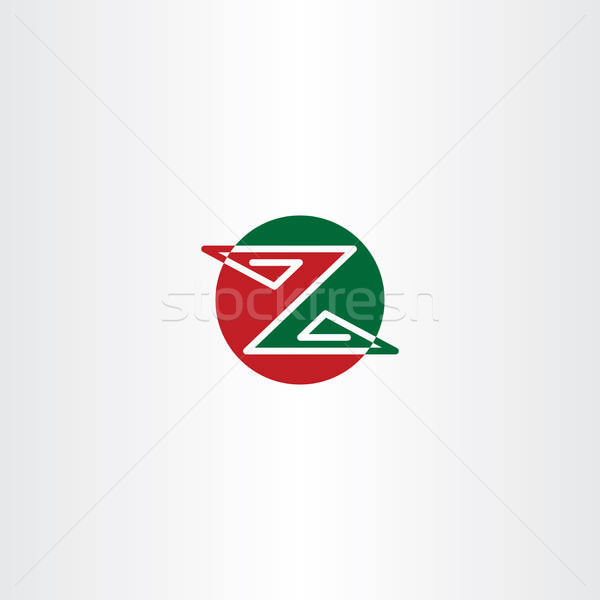600x600 Red Green Letter Z Logo Sign Vector Element Icon Vector