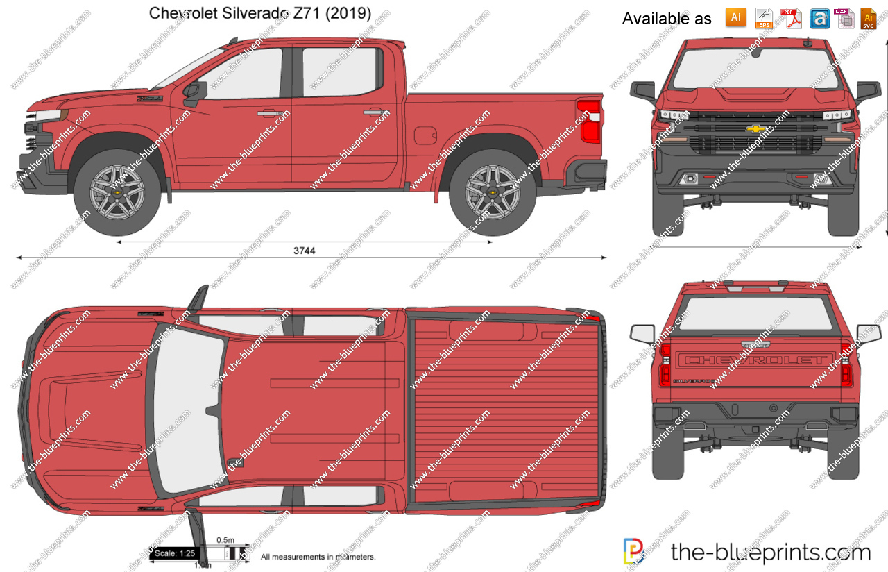 1280x824 Chevrolet Silverado Vector Drawing