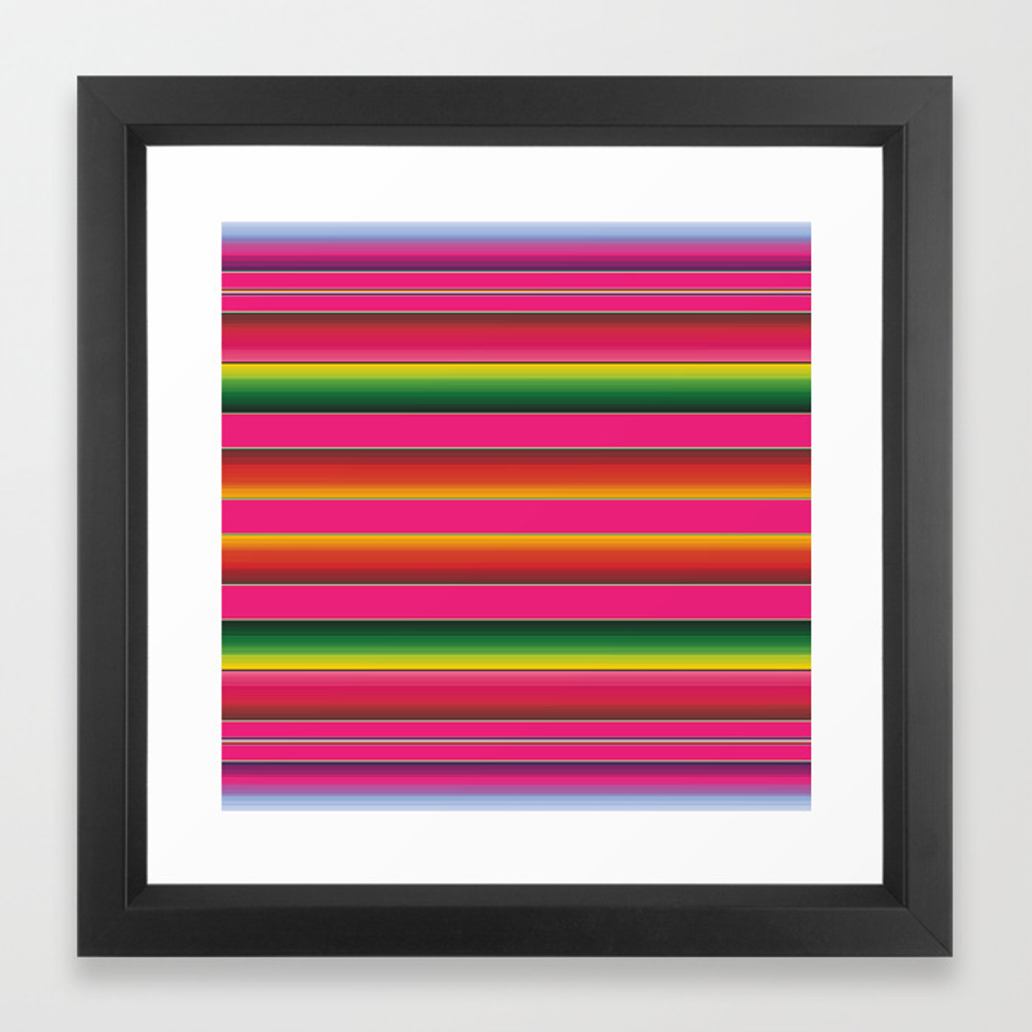 1500x1500 Zarape Pink Framed Art Print