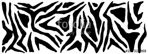 500x184 Zebra Skin, Stripes Pattern Animal Print Black And White