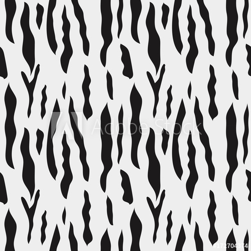 500x500 Zebra Stripes Seamless Pattern Black And White Animal Background
