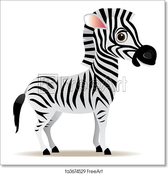 561x581 Free Art Print Of Vector Zebra Cartoon Freeart