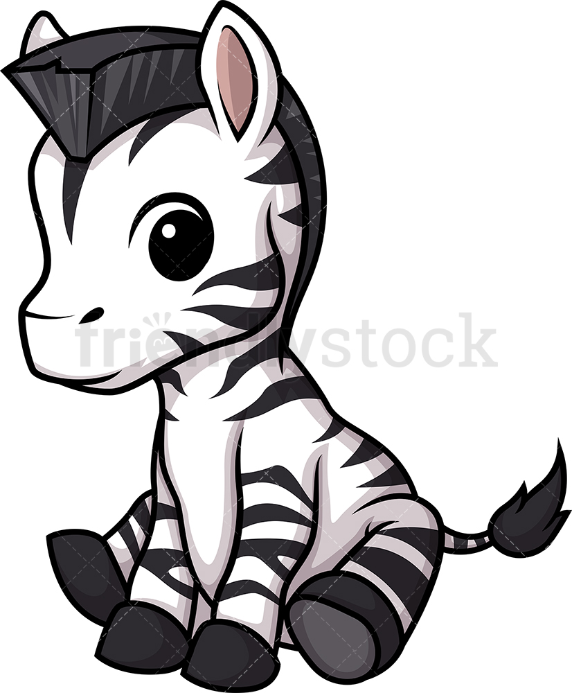 826x1000 Chibi Kawaii Zebra Clipart Cartoon Vector