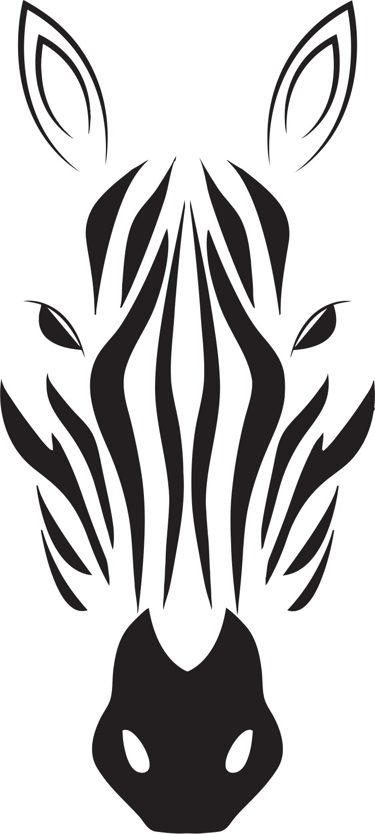 740x1644 Zebra Head Vector Free Vector Cdr Download