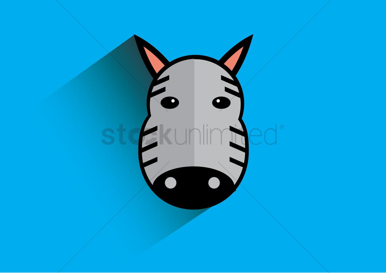 1300x919 Zebra Head Vector Image