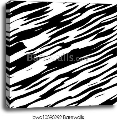 382x390 Zebra Stripes Vector, Canvas Print Barewalls Posters Prints