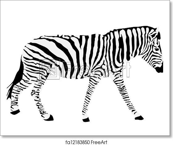 560x470 Free Art Print Of Zebra Silhouette Animal Illustration Of Vector