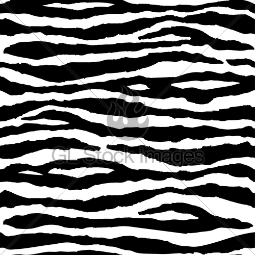 500x500 Zebra Stripes Black And White Pattern Seamless Vector Gl Stock