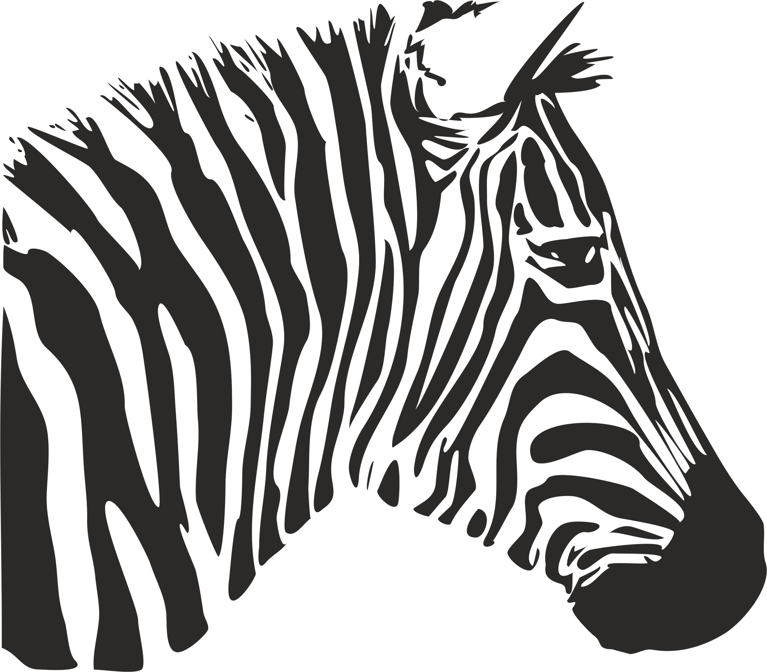 2464x2160 Zebra Stencil Free Vector Cdr Free Download Vector Graphic Art