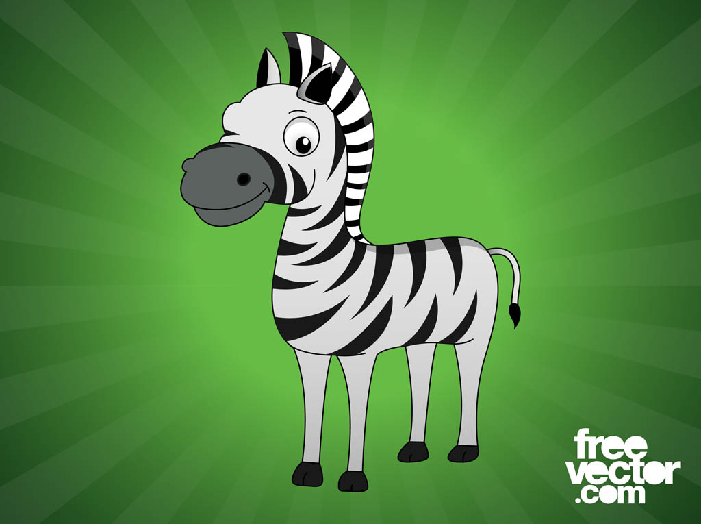 1024x765 Cartoon Zebra Vector Art Graphics