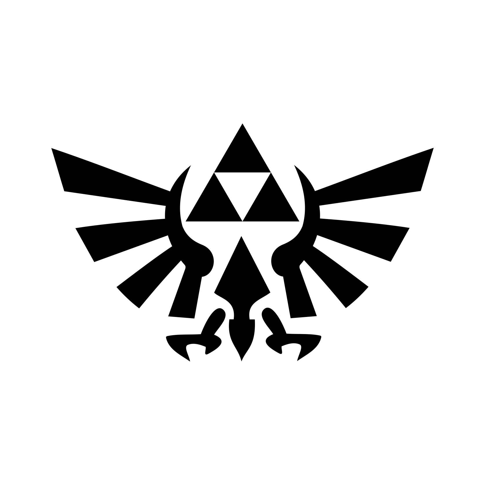 1674x1674 Zelda Logo Silhouette