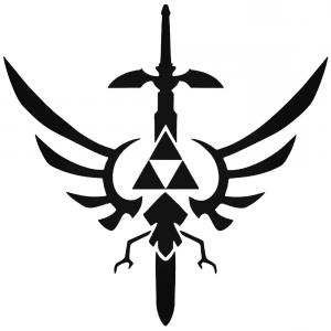 300x300 Legend Of Zelda Triforce Mastersword Decal Soidergi