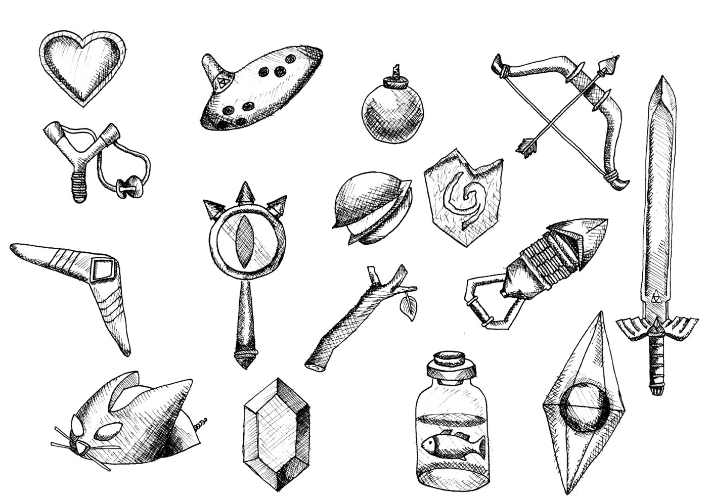 1400x989 Zelda Vector Pattern