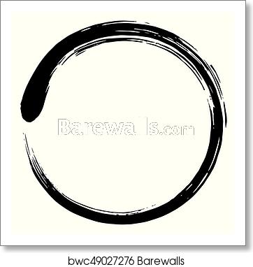 362x382 Minimalistic Enso Zen Circle Vector, Art Print Barewalls Posters