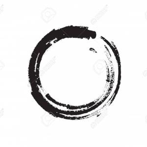 300x300 Minimalistic Enso Zen Circle Vector Handandbeak