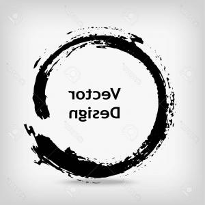 300x300 Photostock Vector Artistic Creative Painted Circle For Logo Label