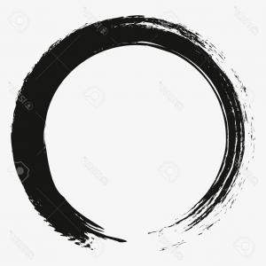 300x300 Photostock Vector Zen Circle Paint Brush Stroke Vector