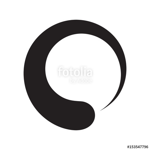 500x500 Black Enso Zen Circle On White Background Stock Image And Royalty