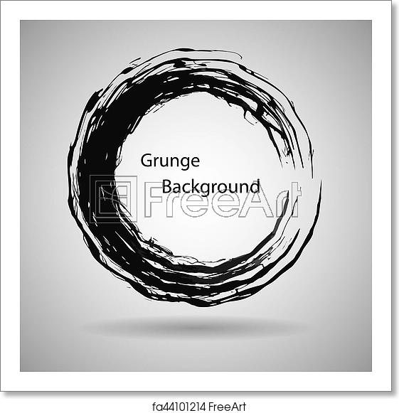 561x581 Free Art Print Of Hand Drawn Circle Shape Label, Logo Design