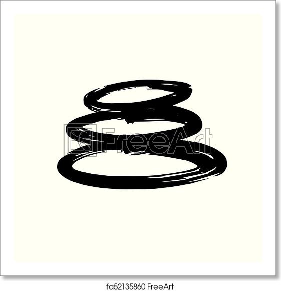 561x581 Free Art Print Of Zen Stones Ink Brush Vector Zen Stones Ink