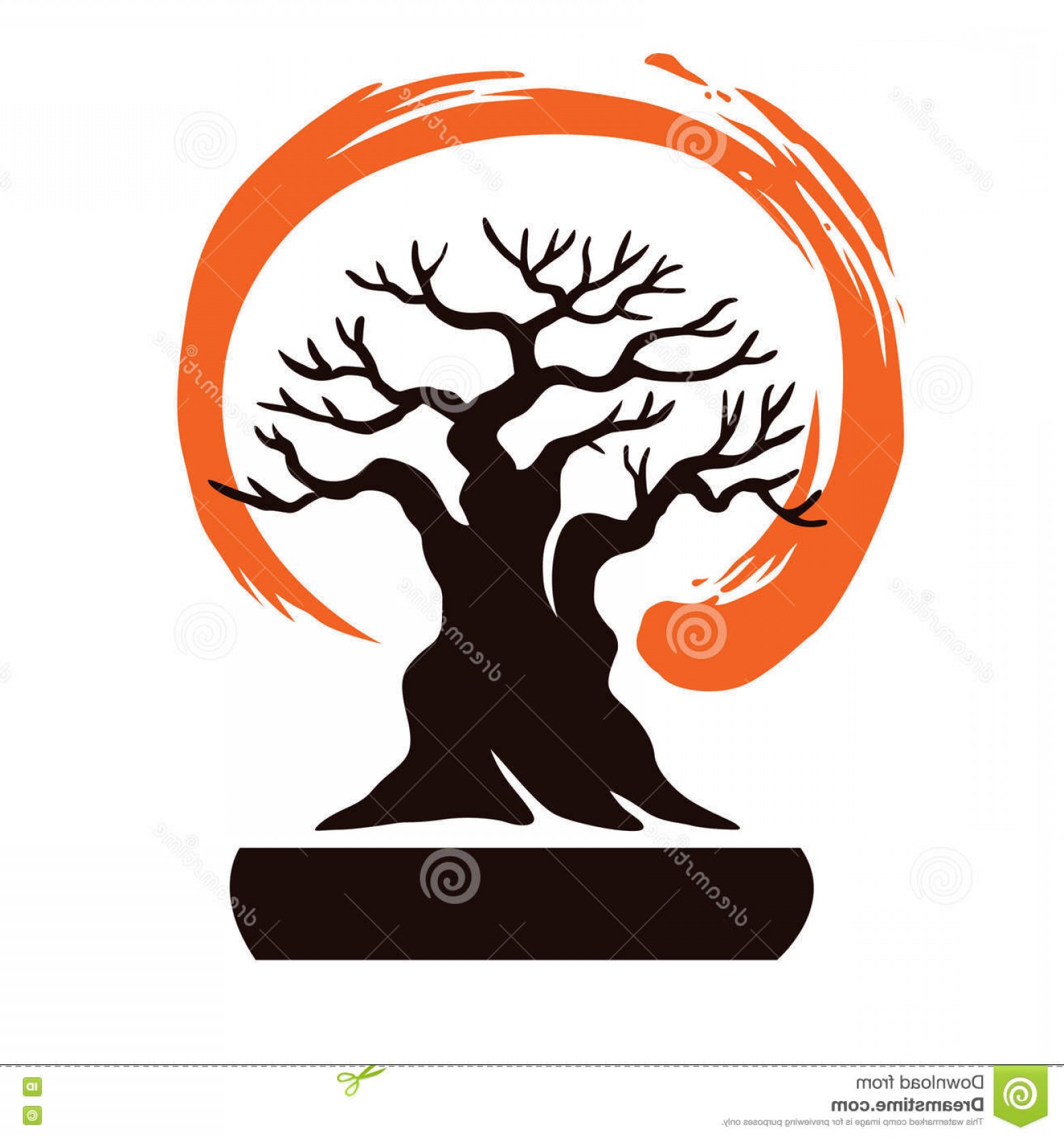 1560x1668 Stock Illustration Japan Bonsai Zen Symbol Vector Image Createmepink