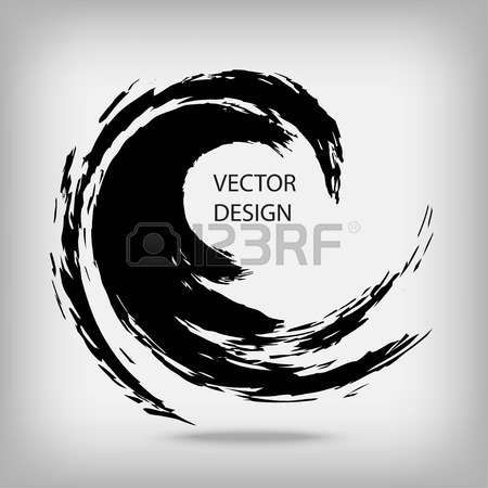 450x450 Stock Vector Tattoo's Circle Logo Design, Wave Drawing