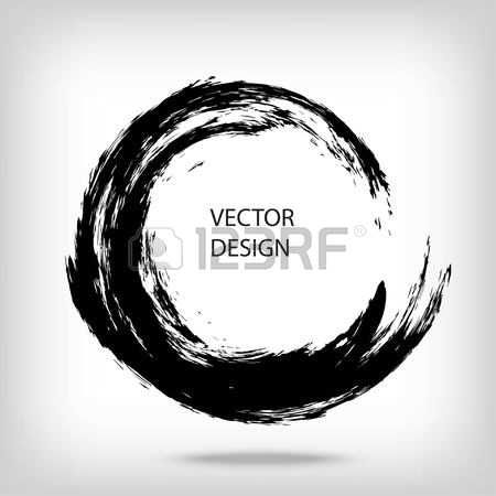 450x450 Stock Vector Tattoo's Circle Shape, Drawings, Abstract Waves