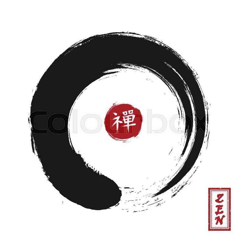 800x800 Enso Zen Circle Style Sumi E Design Stock Vector Colourbox
