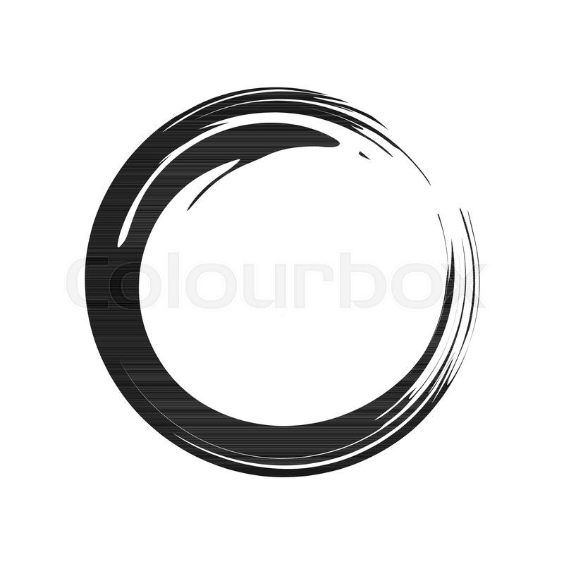 800x800 Zen Symbol Abstract Brush Vector Stock Vector Colourbox