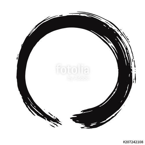 500x500 Black Enso Zen Vector Brush Vector Stock Image And Royalty Free