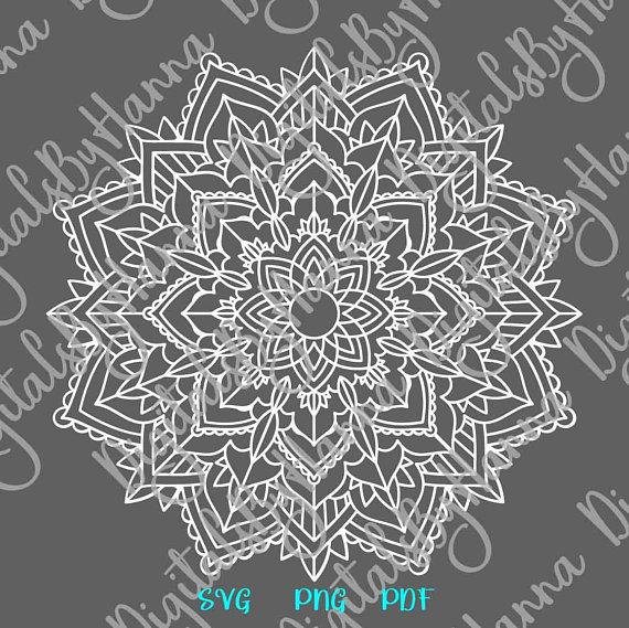 570x569 Mandala For Cricut Zentangle Vector Clipart Pochoir