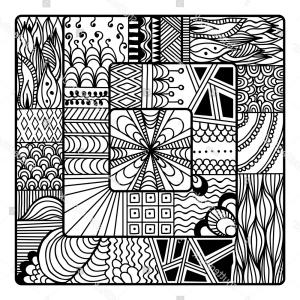 300x300 Square Zentangle Vector Art Coloring Book Studiogrfx