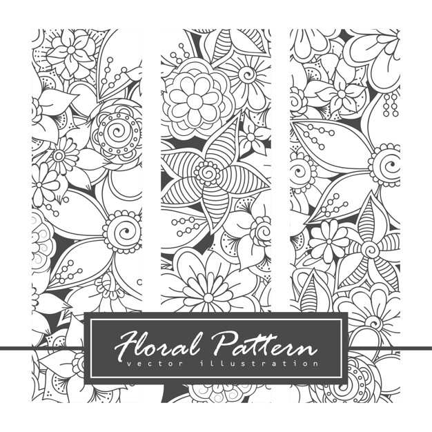 626x626 Vector Zentangle Patterns Black And White Abstract Floral