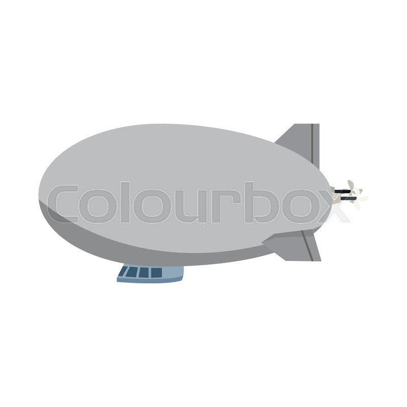 800x800 Airship Zeppelin Modern Design Flat Stock Vector Colourbox