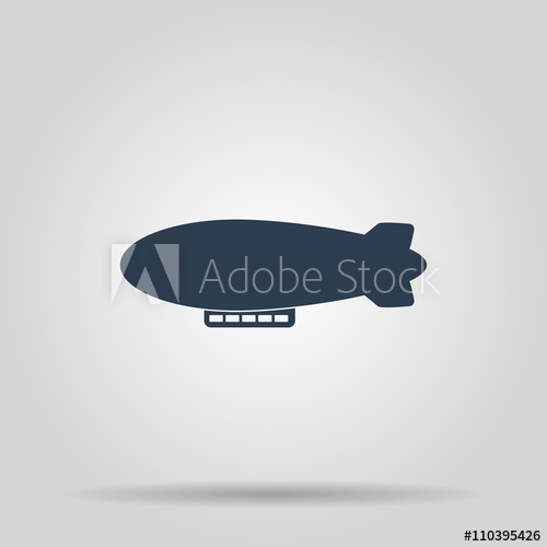500x500 Airship Zeppelin Vector Icon