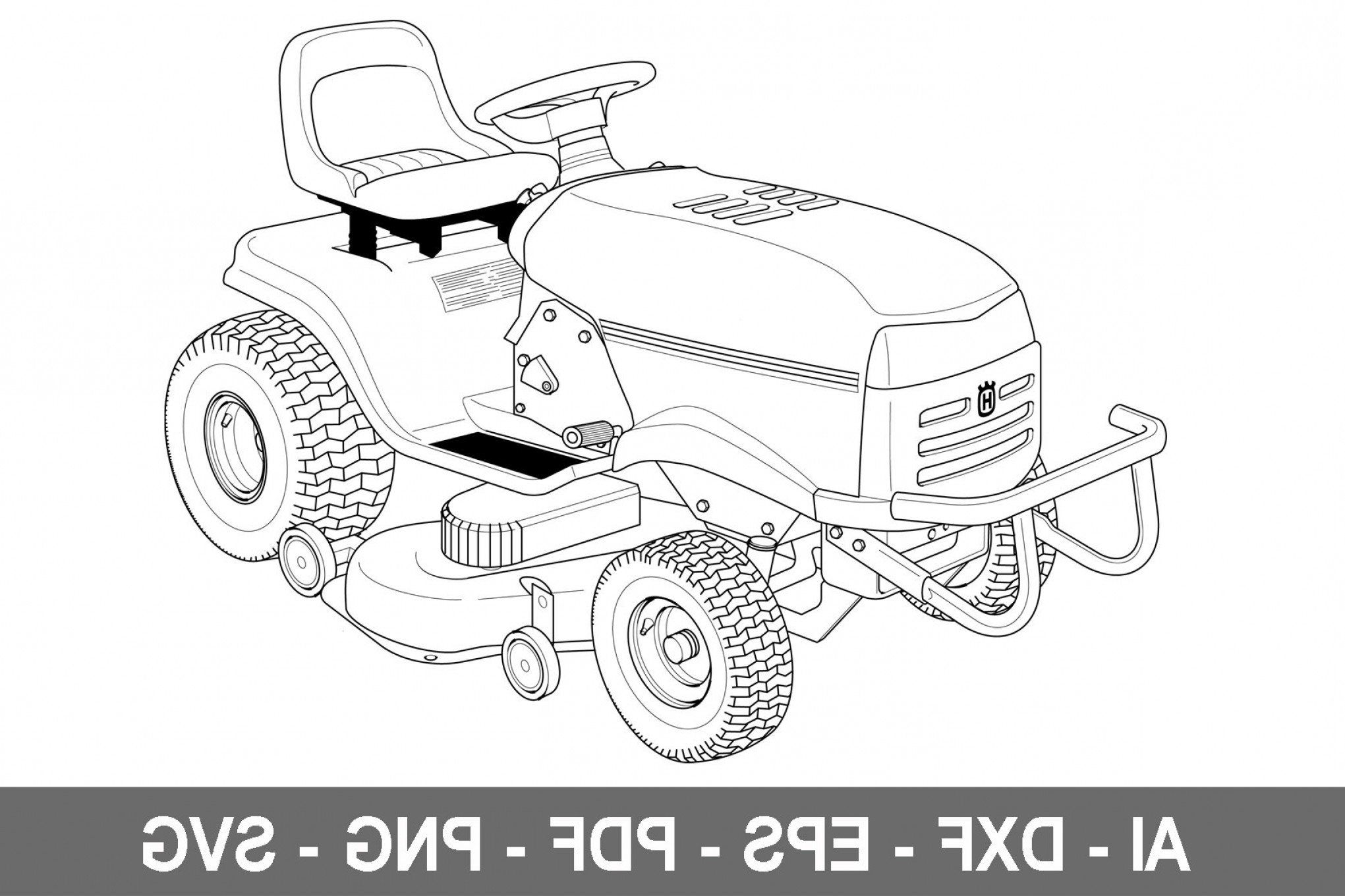 2041x1360 Zero Turn Lawn Mower Vector Cultracing