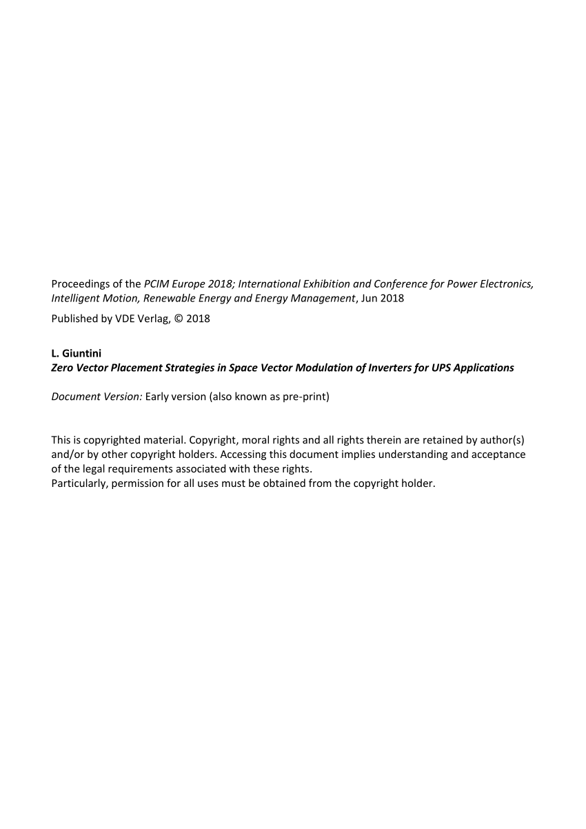 850x1202 Pdf Zero Vector Placement Strategies In Space Vector Modulation
