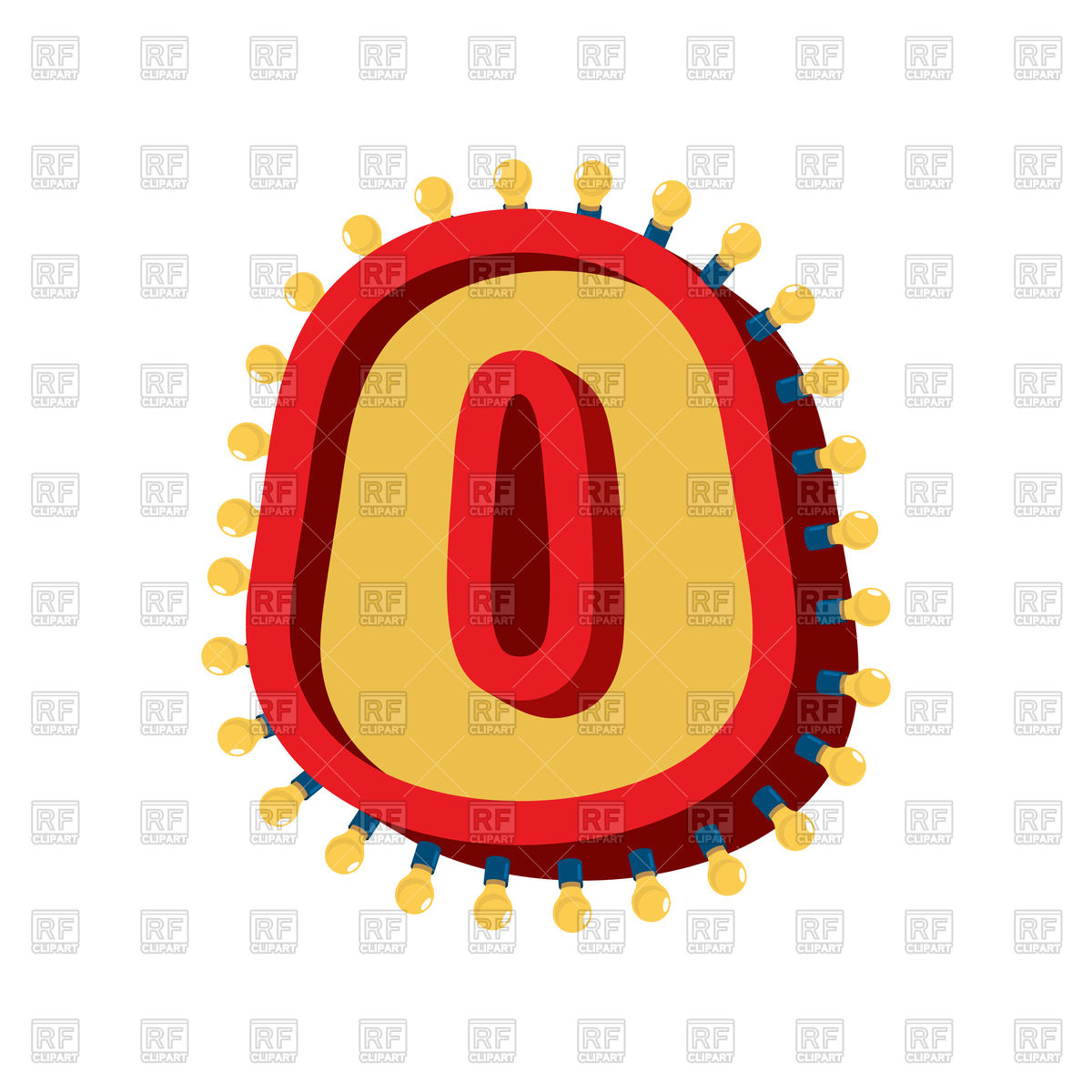 1200x1200 Number Lamp Glowing Font Vintage Light Bulb Alphabet Sign Zero